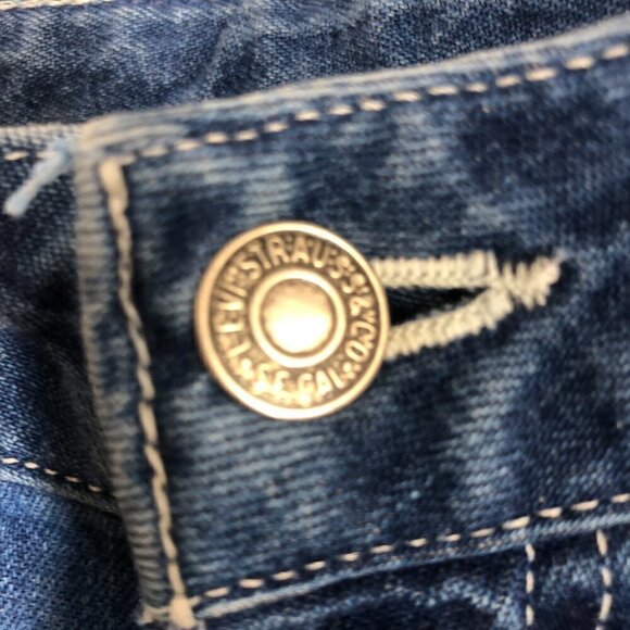 LEVI'S 573 White Tab Vintage‎ Y2K Capri Flare Leg Jeans Sz 13 - Picture 5 of 11